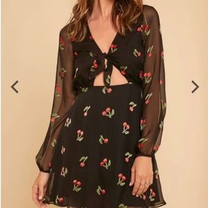 FOR LOVE AND LEMONS Cherry Twist Dress M